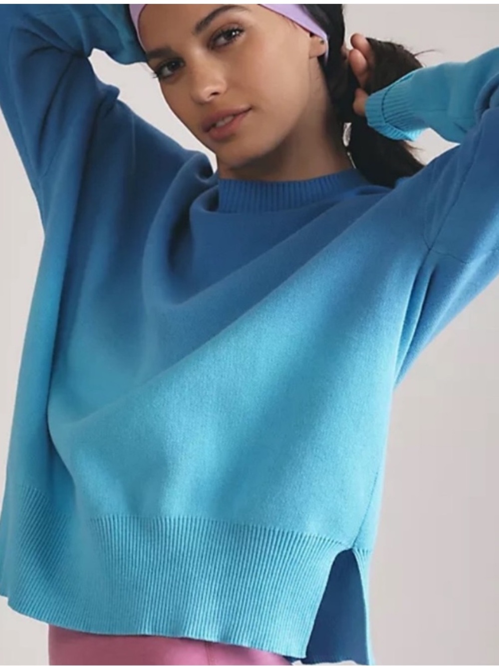 Beach Riot Callie Sweater in Blue Ombré Oversized